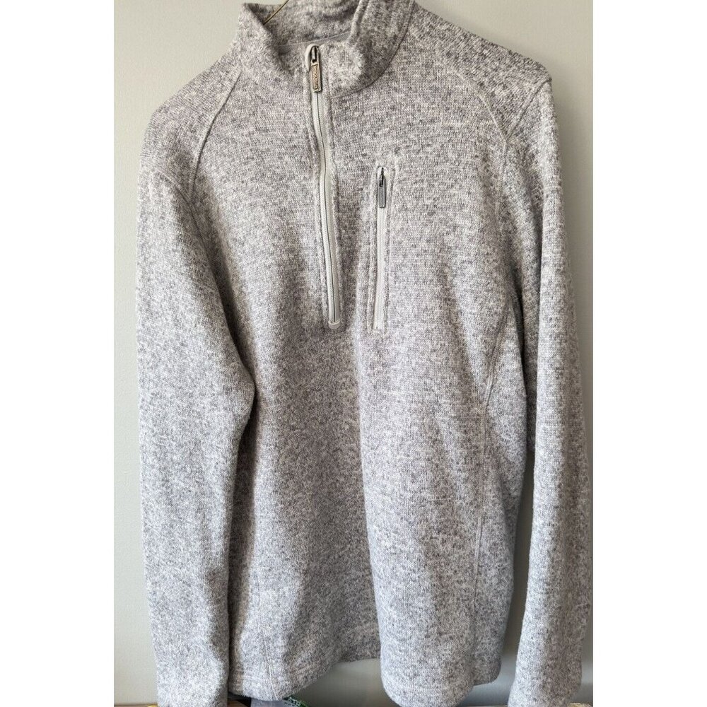 Woolrich Sweater Gray Mock Quarter Zip Pullover Outdoors Men Size M Casual - Picture 2 of 8
